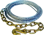 Cable Assembly with Chain Anchor 7/32" x 30'