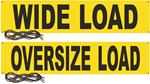 Double Sided Wide Oversize Load Banner Grommets & Ropes 14" x 72"