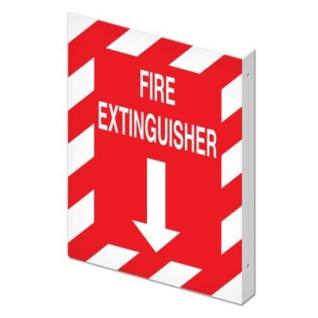 Fire Safety Sign Projected Fire Extinguisher 10" x 14"