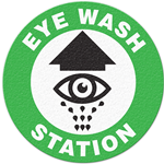 Floor Safety Message Sign Eye Wash Station