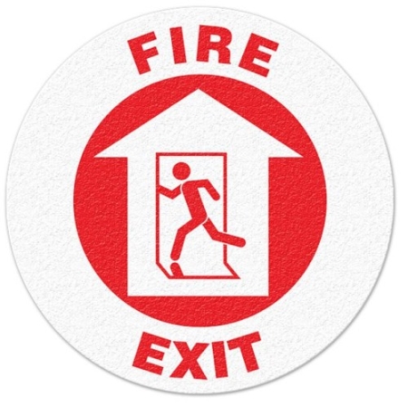Floor Safety Message Sign Fire Exit