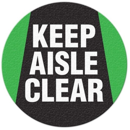 Floor Safety Message Sign Keep-Aisle-Clear