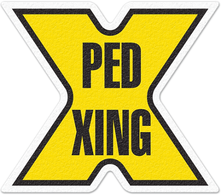 Floor Safety Message Sign Ped X-ing