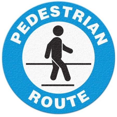 Floor Safety Message Sign Pedestrian Route
