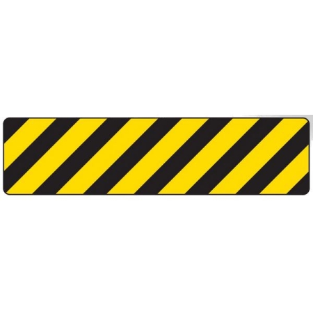 Floor Safety Message Sign Black/Yellow Hazard Stripe 6pk