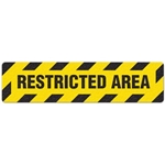 Floor Safety Message Sign Restricted Area 6pk