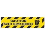 Floor Safety Message Sign Caution Safety Gloves Required 6pk