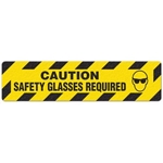 Floor Safety Message Sign Caution Safety Glasses Required 6pk