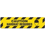 Floor Safety Message Sign Caution Hardhat Required 6pk