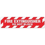 Floor Safety Message Sign Fire Extinguisher Do Not Block 6pk