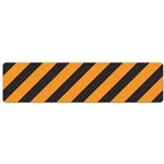 Floor Safety Message Sign Orange Black Hazard Stripe 6pk