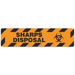 Floor Safety Message Sign Sharps Disposal 6pk