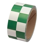 Laminated Checkerboard Tape Green White 2