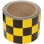 Laminated Checkerboard Tape Yellow Black 3