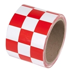 Laminated Checkerboard Tape Red White 3