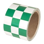 Laminated Checkerboard Tape Green White 3