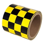 Laminated Checkerboard Tape Yellow Black 4" x 54'