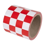 Laminated Checkerboard Tape Red White 4" x 54'