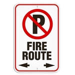 Parking Lot Sign No Parking Fire Route