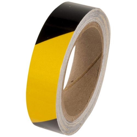 Retroreflective Tape Yellow Black 1" x 150'