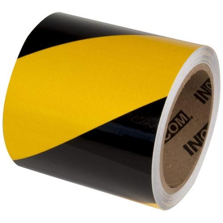Retroreflective Tape Yellow Black 3" x 150'