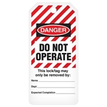 Safety Tags On-A-Roll Danger Lockout Do Not Operate