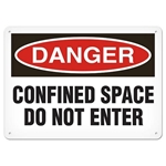 OSHA Safety Sign Danger Confined Space Do Not Enter