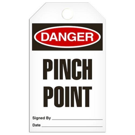 Safety Tag Danger Pinch Point