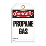 Safety Tag Danger Propane Gas