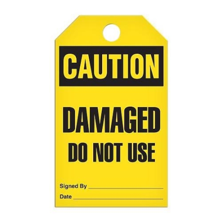 Safety Tag Caution Damaged Do Not Use