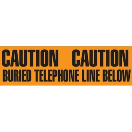 Utility Marking Tape Caution Buried Telephone Line Below 6" x 1000"