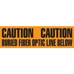 Utility Marking Tape Caution Buried Fiber Optic Line Below 6" x 1000"