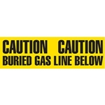 Utility Marking Tape Caution Buried Gas Line Below 6" x 1000"