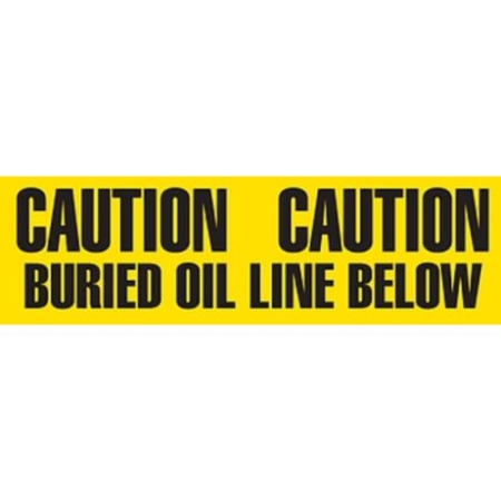 Utility Marking Tape Caution Buried Oil Line Below 6" x 1000"