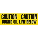 Utility Marking Tape Caution Buried Oil Line Below 6" x 1000"