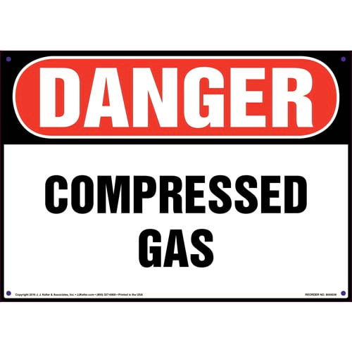 Danger, Compressed Gas Sign