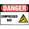 Danger, Compressed Gas Sign with Icon