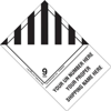 Personalized Misc Dangerous Goods Label Shipping Name Vinyl w Extended Tab