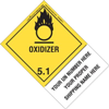 Personalized Oxidizer Label Shipping Name Vinyl w Extended Tab