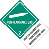 Personalized Non-Flammable Gas Shipping Name Label Paper with Extended Tab