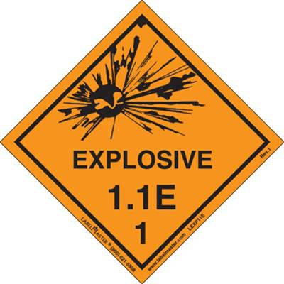 Explosive 1.1 E Label, Paper, 500ct Roll