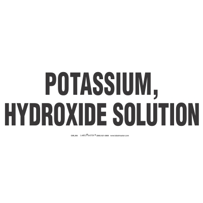 Potassium Hydroxide Solution Bulk Tank Marking