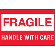 3" x 5" Fragile - Handle With Care Labels 500ct Roll
