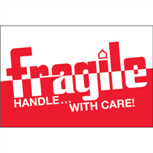 3" x 5" Fragile Handle With Care Labels 500ct Roll