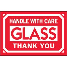 3" x 5" Glass Handle With Care Labels 500ct Roll