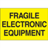 2" x 3" Fragile Electronic Equipment Fluorescent Yellow Labels