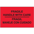 3" x 5" Fragil - Maneje Con Cuidado Fluorescent Red Bilingual Labels 500ct Roll