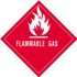 4" x 4" Flammable Gas Labels