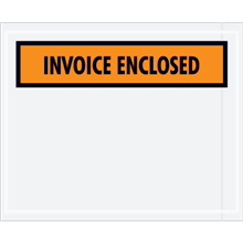 5-1/2" x 10" Orange Invoice Enclosed Envelopes 100ct