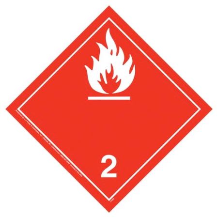International Flammable Gas Wordless Placard, Tagboard